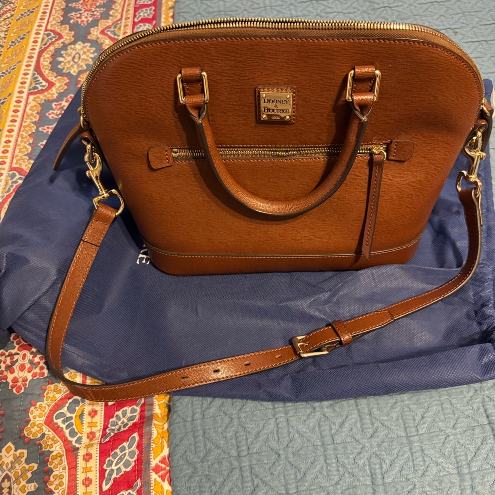 Dooney & Bourke Chestnut Leather Satchel